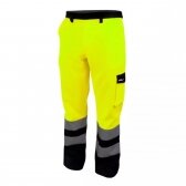 Šviesą atspindinčios kelnes, dydis: XL, geltonos Dedra BH81SP1-XL