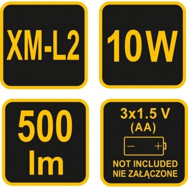 Šviesos diodų prožektorius XP-L2 CREE 10W LED 88560 2 Šviesos diodų prožektorius XP-L2 CREE 10W LED 88560 2