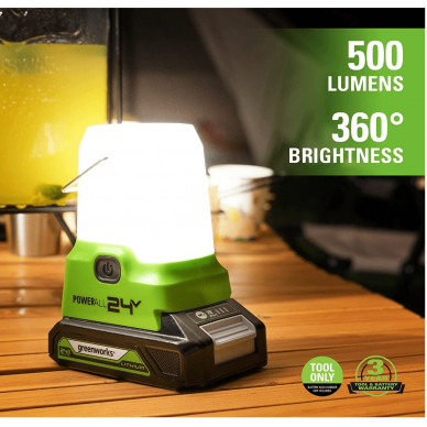 Akumuliatorinis LED šviestuvas Greenworks G24LA500, 24 V, 500 Lm , (tik įrankis) 2