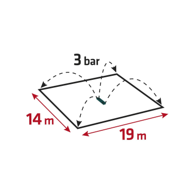 Svyruojantis purkštuvas, aprėptis iki 208 m2, 16 purkštukų, metalinis laiptelinis smaigalys valymui 3 Svyruojantis purkštuvas, aprėptis iki 208 m2, 16 purkštukų, metalinis laiptelinis smaigalys valymui 3