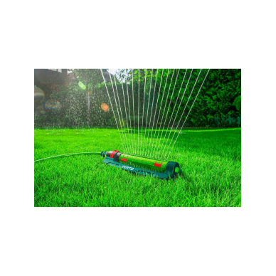 Svyruojantis purkštuvas, aprėptis iki 418 m2, 18 guminių purkštukų, adatinis kamštis purkštukui valyti 1 Svyruojantis purkštuvas, aprėptis iki 418 m2, 18 guminių purkštukų, adatinis kamštis purkštukui valyti 1