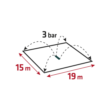 Svyruojantis purkštuvas, aprėptis iki 418 m2, 18 guminių purkštukų, adatinis kamštis purkštukui valyti 5 Svyruojantis purkštuvas, aprėptis iki 418 m2, 18 guminių purkštukų, adatinis kamštis purkštukui valyti 5