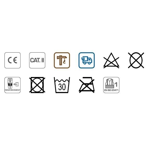 Šviesą atspindinčios darbinės kelnės, geltonos XL 3