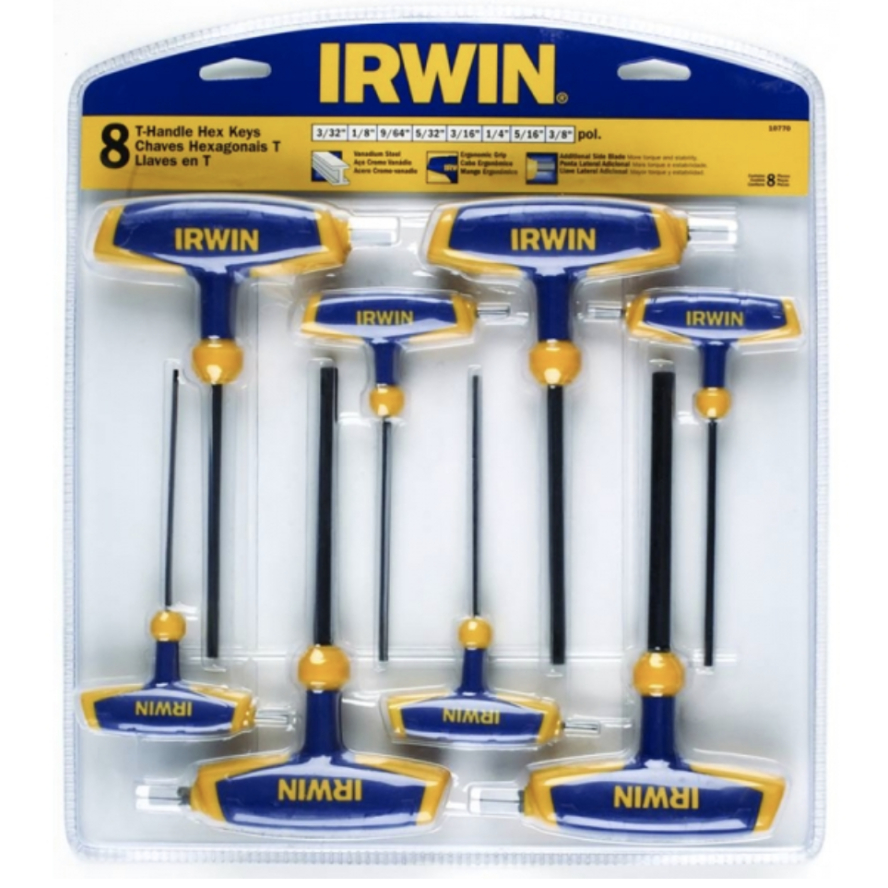 T formos šešiak. rinkinys „IRWIN" 8 vnt. T formos šešiak. rinkinys „IRWIN" 8 vnt.