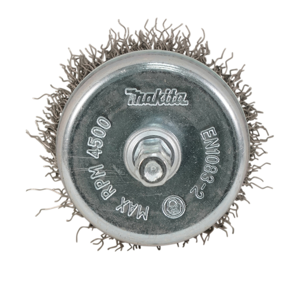 Taurės formos šveitimo šepetys Makita D-76560, 50mm, su 1/4'' šešiakampiu antgaliu 3 Taurės formos šveitimo šepetys Makita D-76560, 50mm, su 1/4'' šešiakampiu antgaliu 3