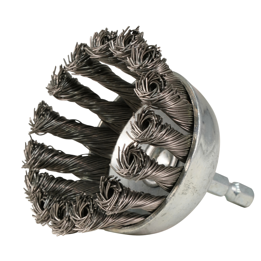 Taurės formos šveitimo šepetys Makita D-76691, 65mm, su 1/4'' šešiakampiu antgaliu 1 Taurės formos šveitimo šepetys Makita D-76691, 65mm, su 1/4'' šešiakampiu antgaliu 1