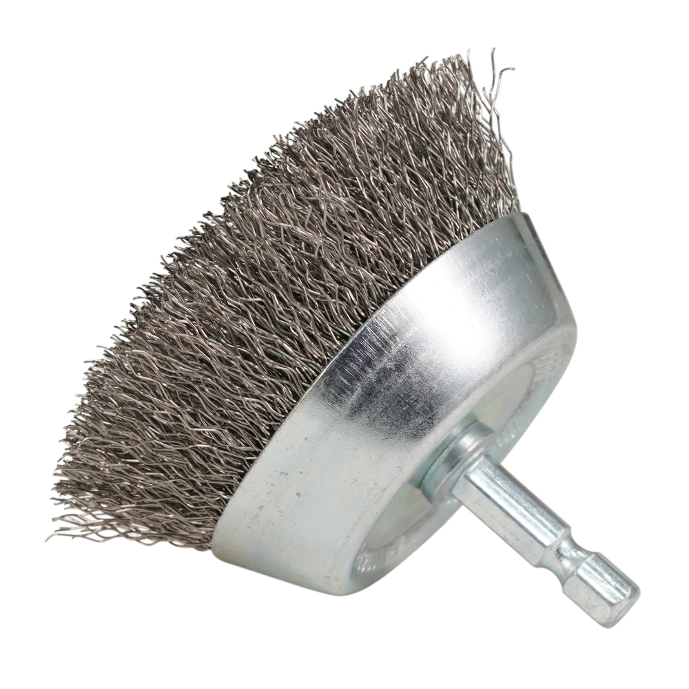 Taurės formos šveitimo šepetys Makita D-76582, 75mm, su 1/4'' šešiakampiu antgaliu 2 Taurės formos šveitimo šepetys Makita D-76582, 75mm, su 1/4'' šešiakampiu antgaliu 2