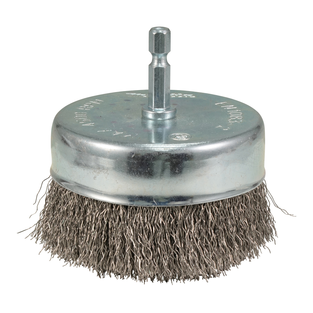 Taurės formos šveitimo šepetys Makita D-76598, 80mm, su 1/4'' šešiakampiu antgaliu Taurės formos šveitimo šepetys Makita D-76598, 80mm, su 1/4'' šešiakampiu antgaliu