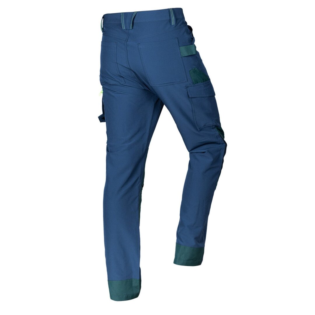 Tamsiai mėlynos-žalios, „Mix&Match“ darbo kelnės, 4 kryptimis tempiamos, dydis XXL 1