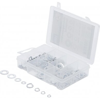 Tarpinių asortimentas | Ø 4 - 8 mm | 250 vnt. (8073) Tarpinių asortimentas | Ø 4 - 8 mm | 250 vnt. (8073)