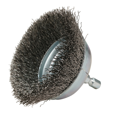 Taurės formos šveitimo šepetys Makita D-76576, 65mm, su 1/4'' šešiakampiu antgaliu 1 Taurės formos šveitimo šepetys Makita D-76576, 65mm, su 1/4'' šešiakampiu antgaliu 1