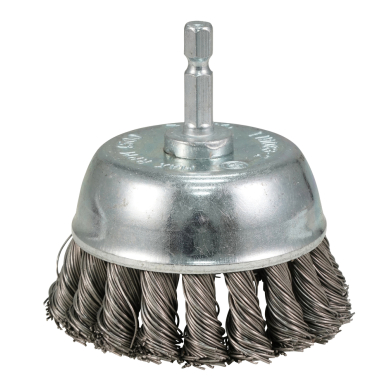 Taurės formos šveitimo šepetys Makita D-76700, 75mm, su 1/4'' šešiakampiu antgaliu Taurės formos šveitimo šepetys Makita D-76700, 75mm, su 1/4'' šešiakampiu antgaliu