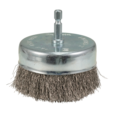 Taurės formos šveitimo šepetys Makita D-76598, 80mm, su 1/4'' šešiakampiu antgaliu Taurės formos šveitimo šepetys Makita D-76598, 80mm, su 1/4'' šešiakampiu antgaliu