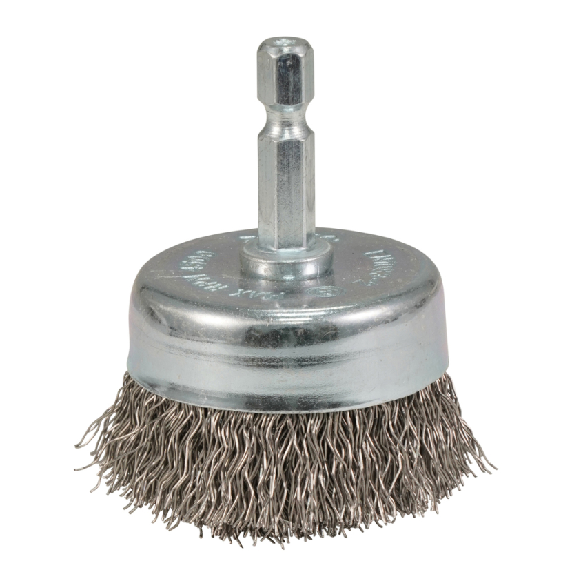 Taurės formos šveitimo šepetys Makita D-76560, 50mm, su 1/4'' šešiakampiu antgaliu