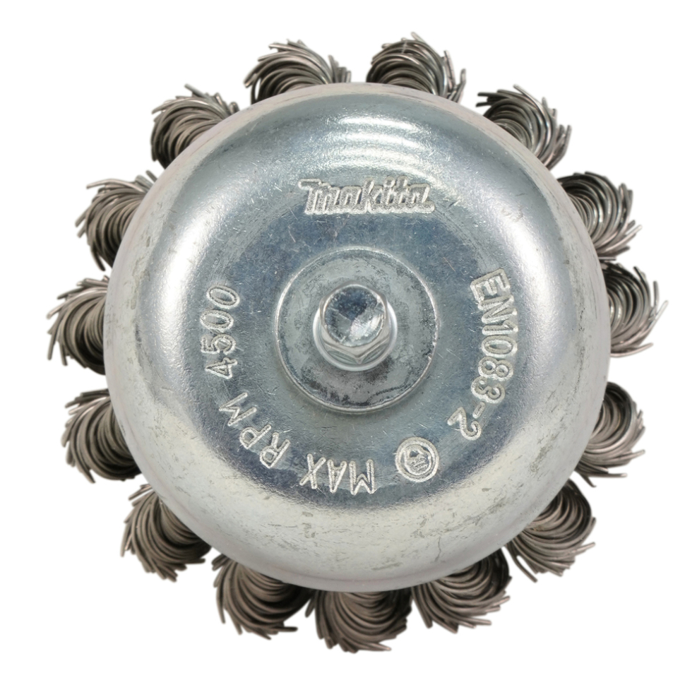 Taurės formos šveitimo šepetys Makita D-76691, 65mm, su 1/4'' šešiakampiu antgaliu 3