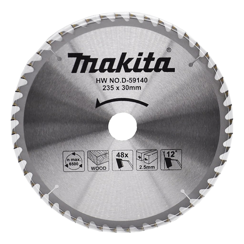 Pjovimo diskas Makita D-59140, 235X2.5X30mm, 12°, T48 Pjovimo diskas Makita D-59140, 235X2.5X30mm, 12°, T48