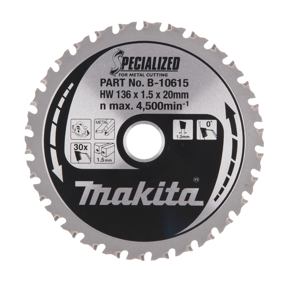 Pjovimo diskas Makita B-10615 SPECIALIZED, 136X1.5X20mm, 0°, T30 1