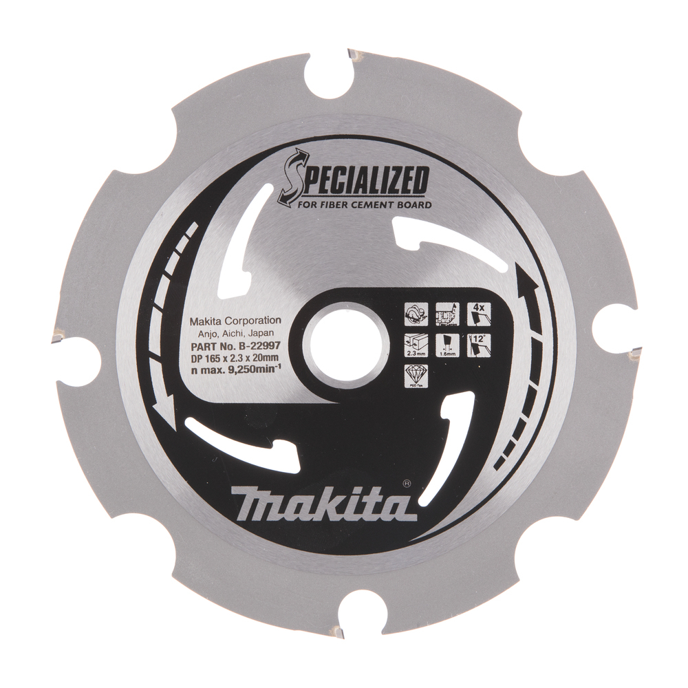 Pjovimo diskas Makita B-22997 SPECIALIZED, 165X2.3X20mm, 12°, T4 2