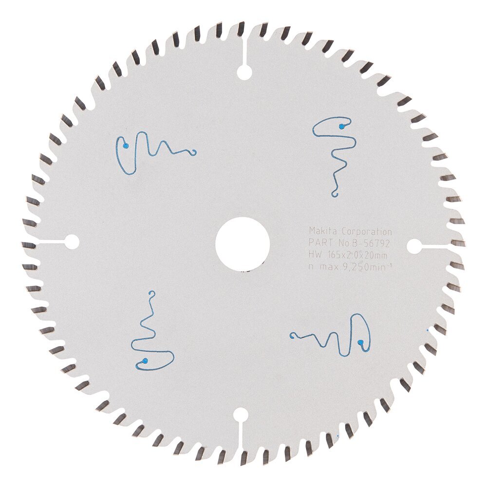 T.C.T. pjūklas Makita B-56792 SPECIALIZED 165X2X20mm 5° T60 1