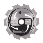 T.C.T. pjovimo diskas Makita B-07886, M-FORCE 165X2X20mm, 15°, T10
