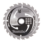 T.C.T. pjovimo diskas Makita B-08006, M-FORCE 165X2X20mm, 15°, T24