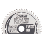Pjovimo diskas Makita B-29446 SPECIALIZED, 136X1.4X20mm, 10°, T48