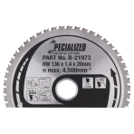 T.C.T. pjūklas Makita B-21973, SPECIALIZED 136X1.4X20mm -15° T50