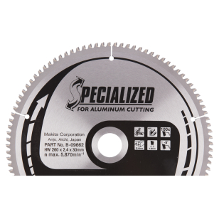 Pjovimo diskas Makita B-09662 SPECIALIZED, 260X2.4X30mm, -5°, T100