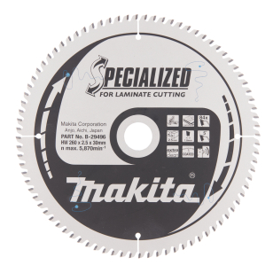 Pjovimo diskas Makita B-29496 SPECIALIZED, 260X2.5X30mm, 5°, T84