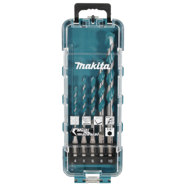 TCT grąžtais su šešiakampiais koteliais Makita E-16732, 1/4'' TCT grąžtais su šešiakampiais koteliais Makita E-16732, 1/4''