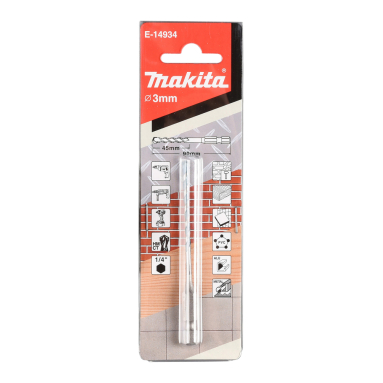 TCT GRĄŽTAS ĮVAIRIOMS MEDŽIAGOMS Makita E-14934, 3X90mm, 1/4" 2 TCT GRĄŽTAS ĮVAIRIOMS MEDŽIAGOMS Makita E-14934, 3X90mm, 1/4" 2