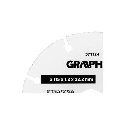 TCT ašmenys medienos pjaustymui su nagais 115 x 1,2 x 22,22 mm 4