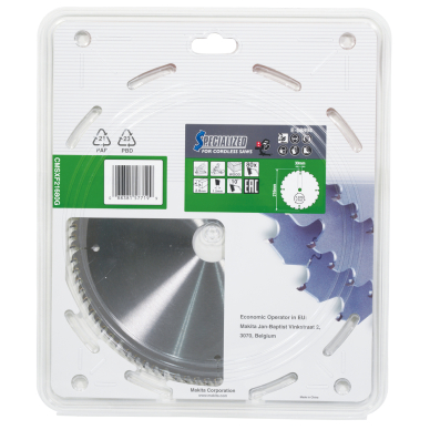 Pjovimo diskas Makita E-08894, 216X30X2,0mm, 10°, T80 4 Pjovimo diskas Makita E-08894, 216X30X2,0mm, 10°, T80 4