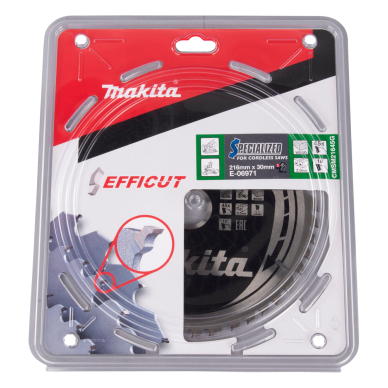 Pjovimo diskas Makita E-06971, 216X30X2,0.., Z-45, 10° 1 Pjovimo diskas Makita E-06971, 216X30X2,0.., Z-45, 10° 1