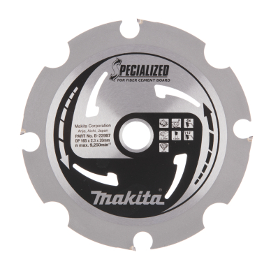 Pjovimo diskas Makita B-22997 SPECIALIZED, 165X2.3X20mm, 12°, T4 2 Pjovimo diskas Makita B-22997 SPECIALIZED, 165X2.3X20mm, 12°, T4 2