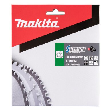 T.C.T. pjūklas Makita B-56792 SPECIALIZED 165X2X20mm 5° T60 2