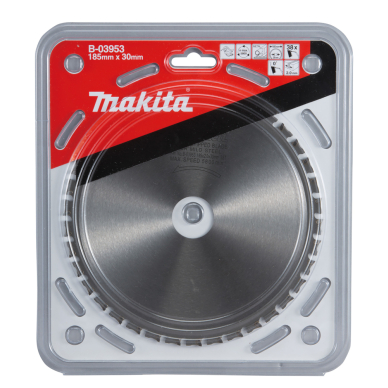 Pjovimo diskas Makita B-03953, 185X2X30mm, 0°, T38 1 Pjovimo diskas Makita B-03953, 185X2X30mm, 0°, T38 1