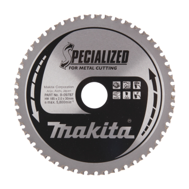 T.C.T. pjūklas SPECIALIZED 185X2X30mm 0° T48 Makita B-09787 1 T.C.T. pjūklas SPECIALIZED 185X2X30mm 0° T48 Makita B-09787 1