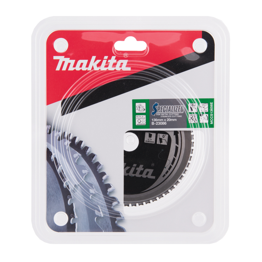 T.C.T. pjūklas SPECIALIZED 136X1.1X20mm 0° T56 Makita B-23086 2 T.C.T. pjūklas SPECIALIZED 136X1.1X20mm 0° T56 Makita B-23086 2