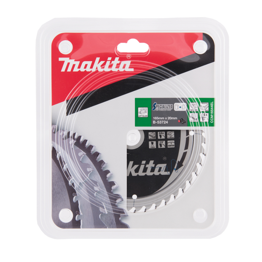 Pjovimo diskas Makita B-53724, 165X1.45X20mm, 23°, T44 2 Pjovimo diskas Makita B-53724, 165X1.45X20mm, 23°, T44 2