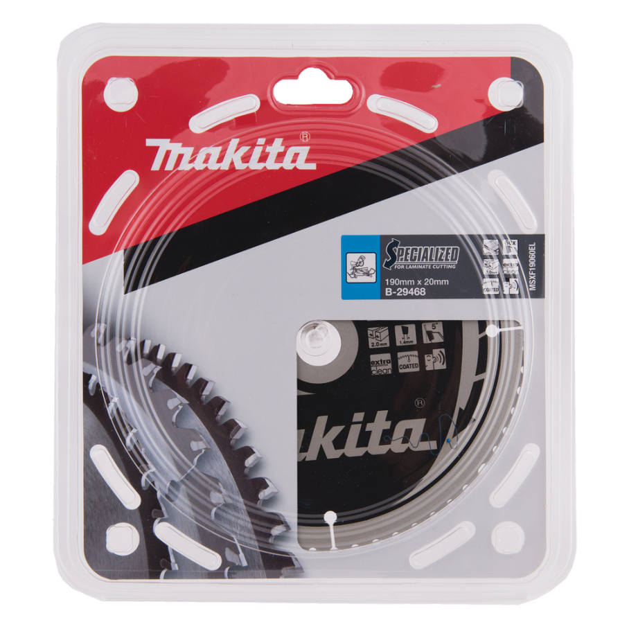 Pjovimo diskas Makita B-29468 SPECIALIZED, 190X2X20mm, 5°, T60 2 Pjovimo diskas Makita B-29468 SPECIALIZED, 190X2X20mm, 5°, T60 2