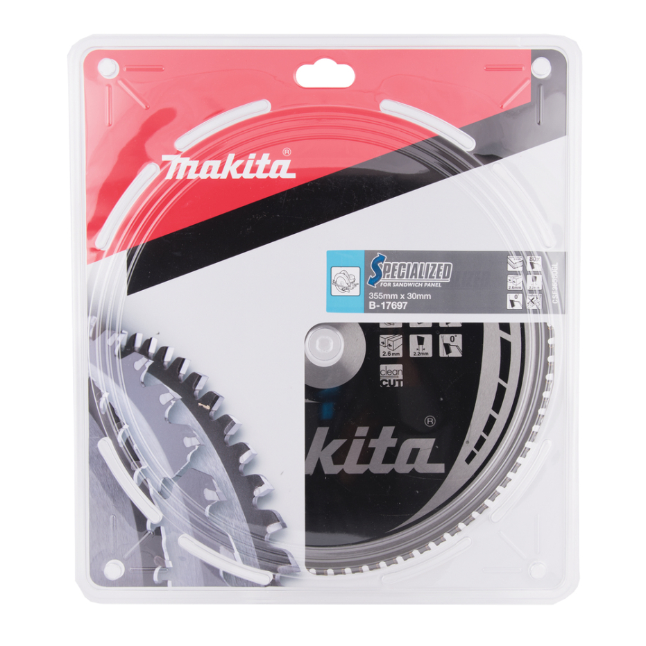 Pjovimo diskai Makita B-17697 SPECIALIZED, 355X2.6X30mm, 0°, T80 2 Pjovimo diskai Makita B-17697 SPECIALIZED, 355X2.6X30mm, 0°, T80 2