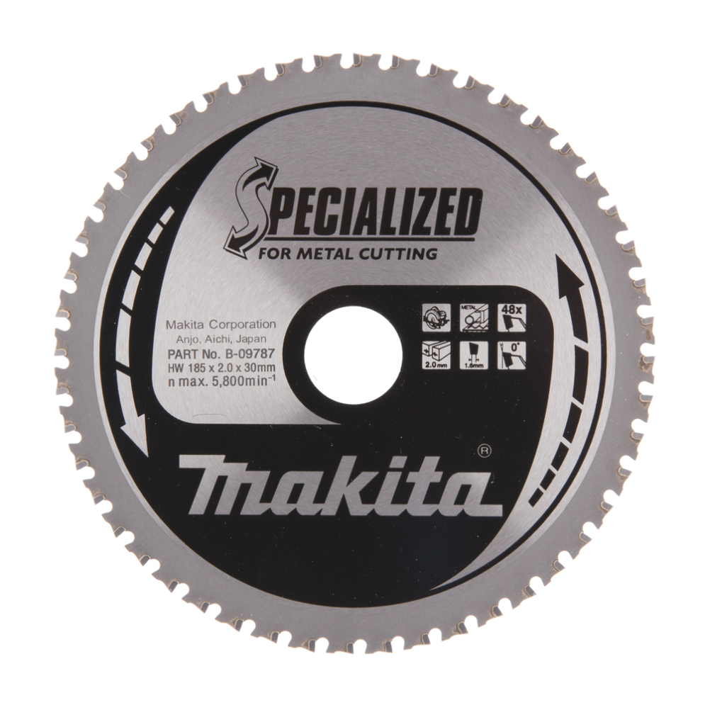T.C.T. pjūklas SPECIALIZED 185X2X30mm 0° T48 Makita B-09787 1 T.C.T. pjūklas SPECIALIZED 185X2X30mm 0° T48 Makita B-09787 1