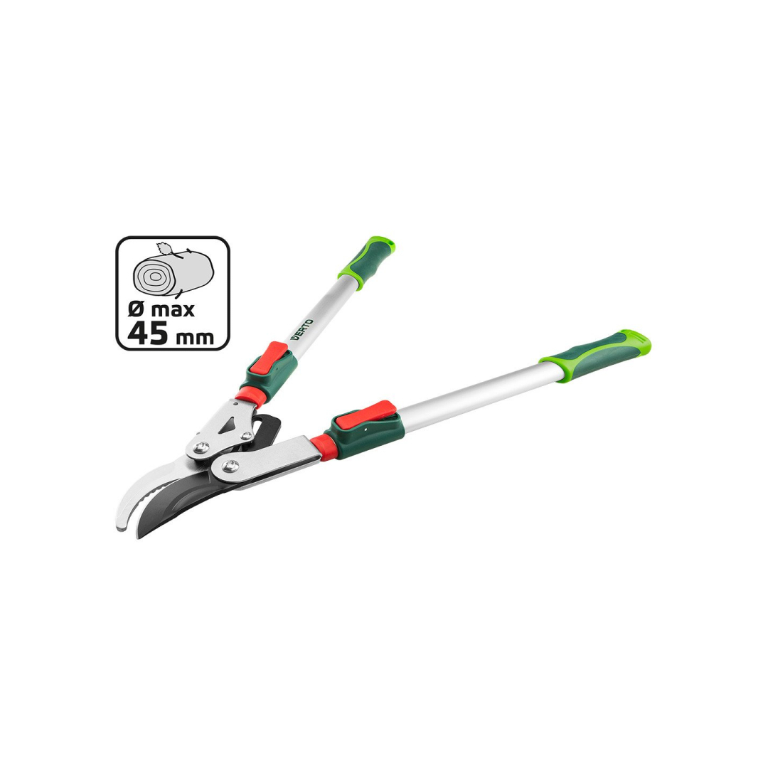 Telescopic pruning shears 670 mm, cutting diameter 45 mm, aluminum handles 6 Telescopic pruning shears 670 mm, cutting diameter 45 mm, aluminum handles 6
