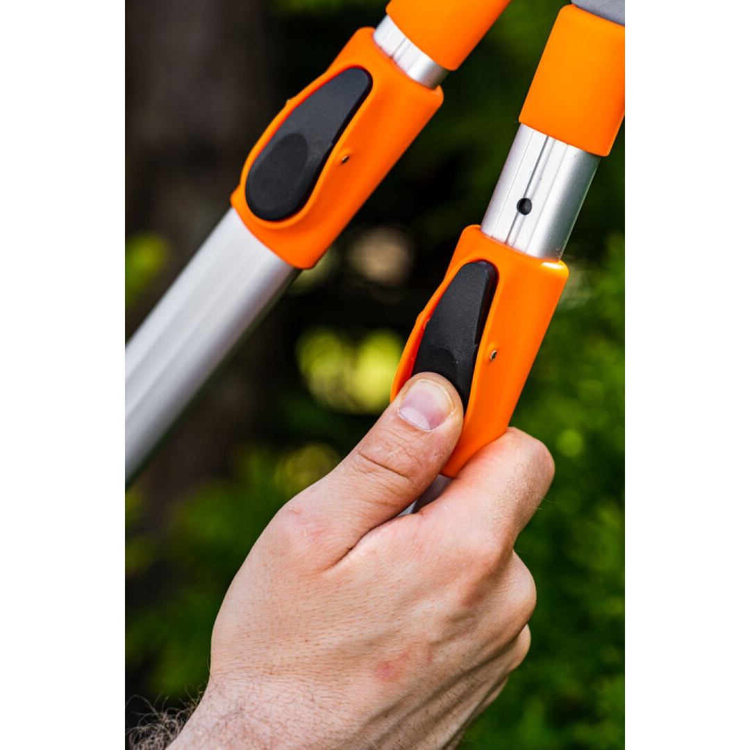 Teleskopinės antkaklio genėjimo žirklės 670 mm, diapazonas iki 42 mm, pavara, padidinanti spaudimo jėgą 40 %. 3