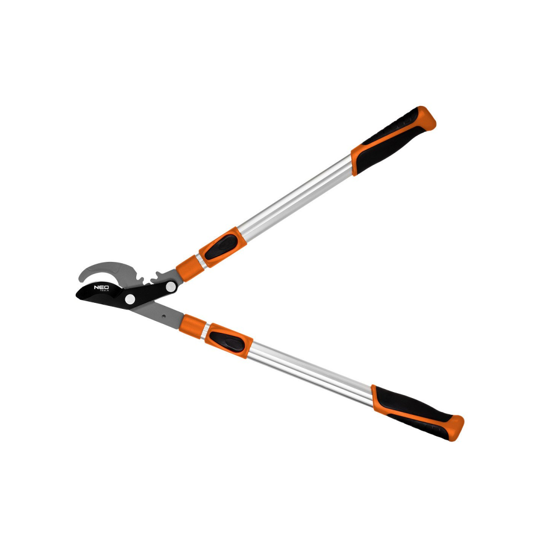 Teleskopinės apeinamųjų šakų genėjimo žirklės 665 mm, diapazonas iki 42 mm, pavara, didinanti spaudimo jėgą 40 %. 8 Teleskopinės apeinamųjų šakų genėjimo žirklės 665 mm, diapazonas iki 42 mm, pavara, didinanti spaudimo jėgą 40 %. 8