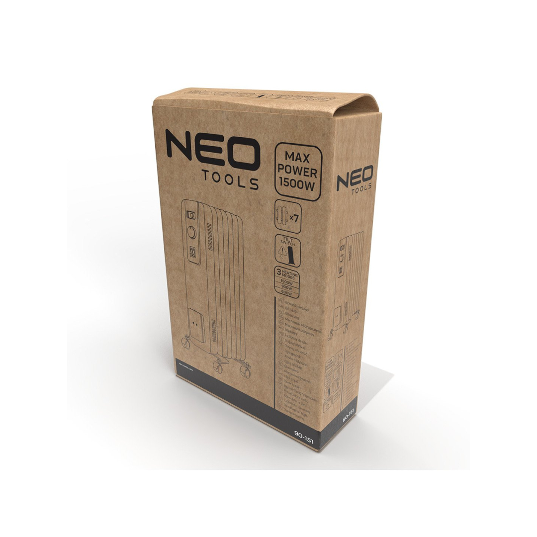 Tepalinis šildytuvas NEO 90-151, 1500W 7 briaunelės 1 Tepalinis šildytuvas NEO 90-151, 1500W 7 briaunelės 1