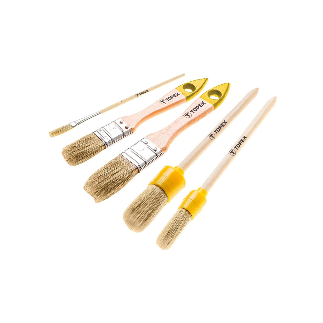 Teptukai dažymui, komplekte 5 vienetai: