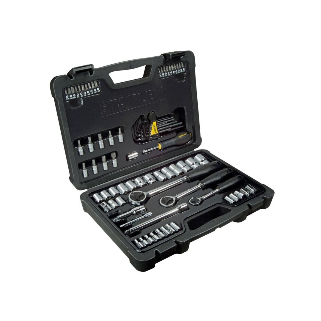 Terkšlės ir galvičių komplektas 80 vnt  1/2, 1/4, 3/8 1