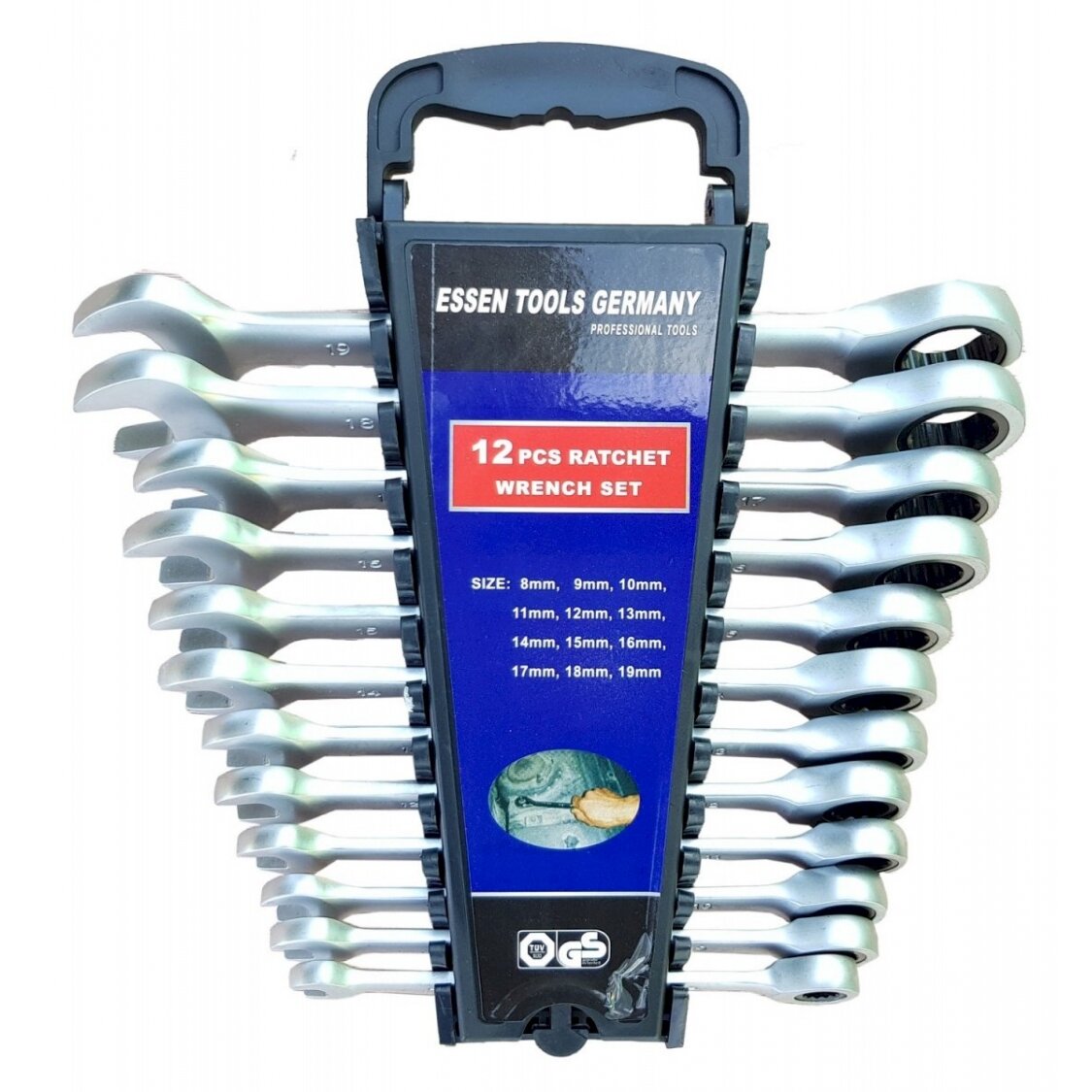 Terkšlinių raktų rinkinys | 8-19 mm | 12 vnt. (SK5000) 1